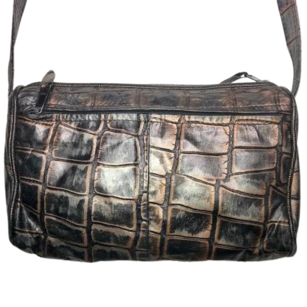 Vintage Patchwork Leopard Face And Alligator Prin… - image 7